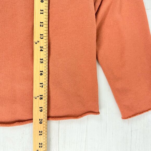 Aerie Weekend Pretty Open Back Sweatshirt M Twilight Terry Oversized Beach - Picture 14 of 16